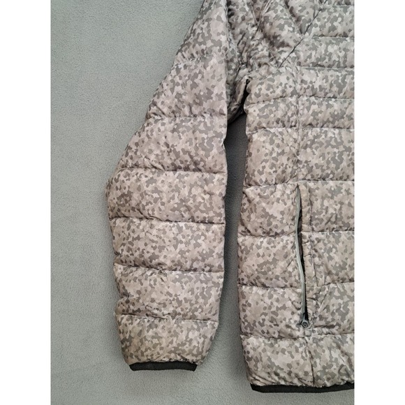 Timberland Packable Goose Down Puffer Camo Grey Men's Large Vintage Puffer Coat - Picture 5 of 9